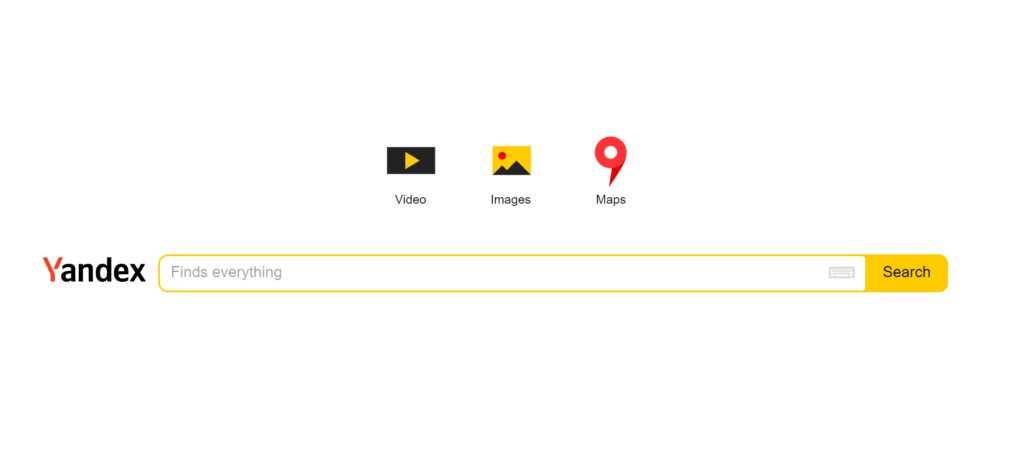 Yandex — 俄罗斯最大搜索引擎，非常适合找影视和图片资源！