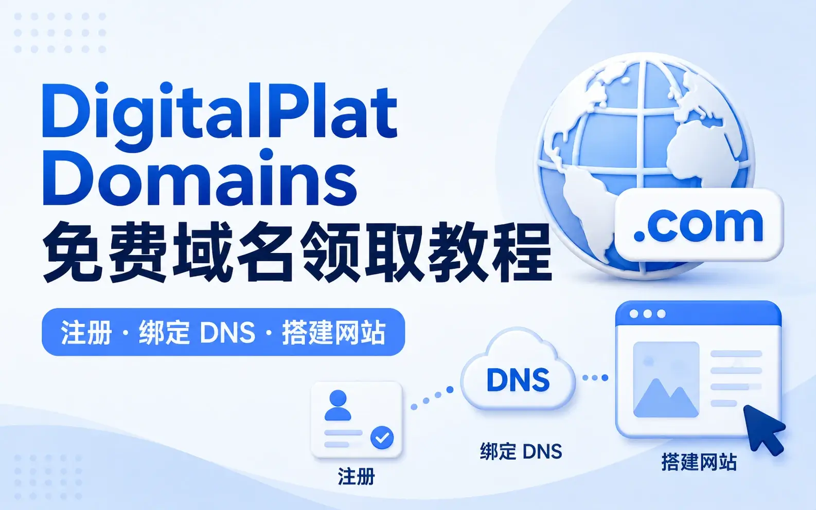 DigitalPlat Domains 免费域名领取教程：如何免费获取域名并连接 Cloudflare DNS